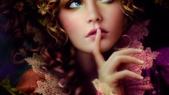 Woman Anime colors anime girls brunettes