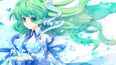 Woman Anime colors kochiya sanae touhou video games detached 