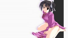 Woman Anime dress anime girls brown eyes black hair ecchi 