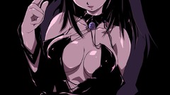 Woman Anime dress black background anime girls black hair 