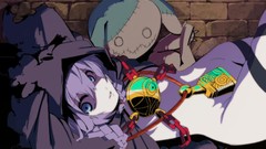 Woman Anime dress chains blue eyes