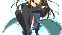 Woman Anime dress hats anime girls blue eyes brunettes 