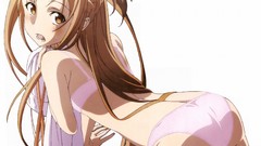 Woman Anime ecchi underwear panties sword art online yuuki asuna