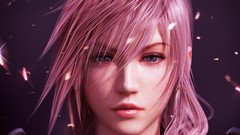 Woman Anime Final Fantasy faces pink hair Claire Farron