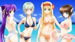 Woman anime girls bikini