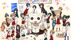 Woman anime girls hidamari sketch seifuku miyako yuno nori 