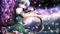 Woman anime girls konpaku youmu touhou underwear panties 