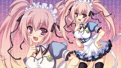 Woman anime girls maids