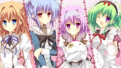 Woman anime girls maids