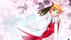 Woman anime girls miko Japanese clothes