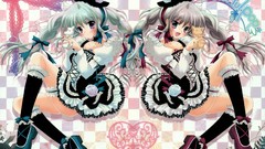 Woman anime girls original characters knee socks