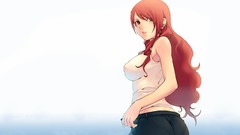Woman anime girls redheads Persona series Persona 3 Kirijo 