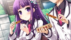 Woman anime girls school uniforms