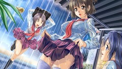 Woman anime girls school uniforms sailor uniforms