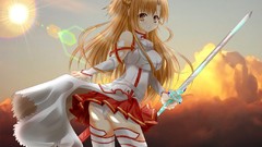 Woman anime girls sword art online yuuki asuna hentai