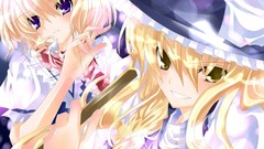 Woman anime girls touhou kirisame marisa alice margatroid