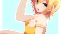 Woman Anime green eyes