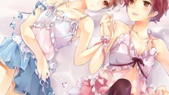 Woman Anime legs anime girls ecchi redheads panties lesbians