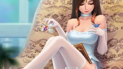 Woman Anime legs anime girls lingerie redheads