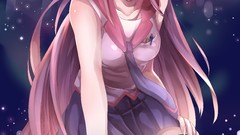 Woman Anime legs stockings anime girls uniforms bakemonogatari 