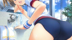 Woman Anime long hair anime girls lingerie blue eyes underwear 