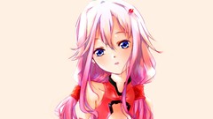Woman Anime Manga faces pink hair anime girls blue eyes guilty 
