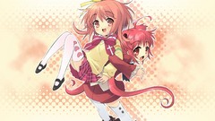 Woman Anime nanatsuiro drops redheads orange hair thigh highs