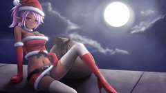 Woman Anime panties artwork boobs Christmas outfits