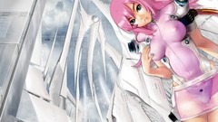 Woman Anime pink hair anime girls blue eyes ecchi boobs 