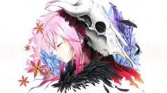 Woman Anime pink hair long hair anime girls closed eyes guilty 