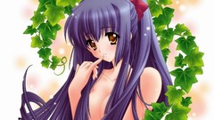 Woman Anime purple hair nude