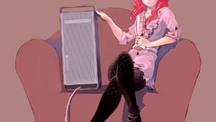 Woman Anime red eyes