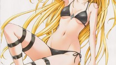Woman Anime red eyes blondes anime girls to-love-ru golden 
