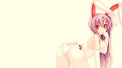 Woman Anime red eyes pink hair long hair anime girls Simple 