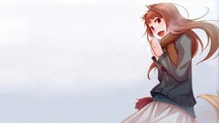 Woman Anime red eyes smiling anime girls brunettes spice and 