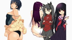 Woman Anime school uniforms fate stay night bakemonogatari 