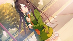 Woman Anime school uniforms game cg artwork