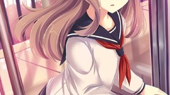 Woman Anime skirts anime girls school uniforms seifuku minase 