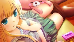 Woman Anime skirts long hair anime girls blue eyes pantyhose 