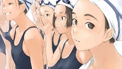 Woman Anime smiling swimsuits