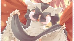 Woman Anime stockings anime girls bra open shirt skirt lift 