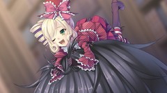 Woman Anime striped legwear