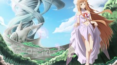 Woman Anime sword art online yuuki asuna ALfheim Online