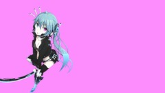 Woman Anime Swords blue hair pink eyes anime girls blue eyes 