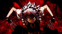 Woman Anime tie Knives angry belts maids touhou izayoi sakuya 