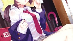 Woman Anime tie wet skirts anime girls school uniforms seifuku 