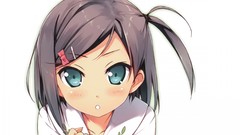 Woman Anime white background blue eyes Hentai Ouji to Warawanai 