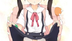 Woman Anime white background Ribbons skirts blush anime girls 