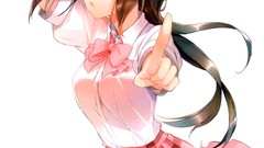 Woman Anime white background skirts anime girls seifuku Simple 