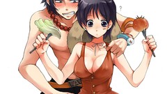 Woman apples Anime hats Shorts salad gray eyes anime girls 